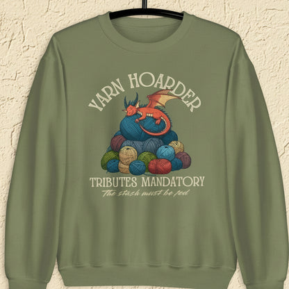 Yarn Hoarder Sweatshirt Military Green / S