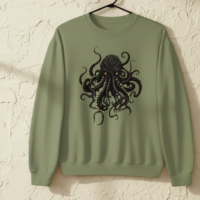 Yarn Sea Monster Sweatshirt Military Green / S