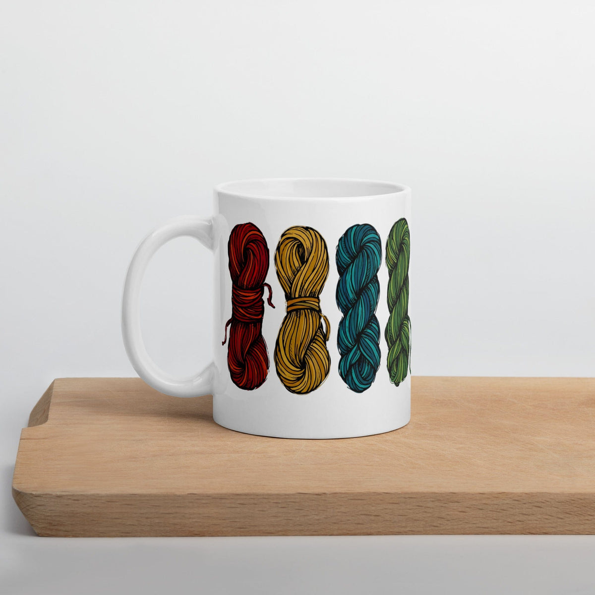 4 Sketched Skeins Mug 11 oz