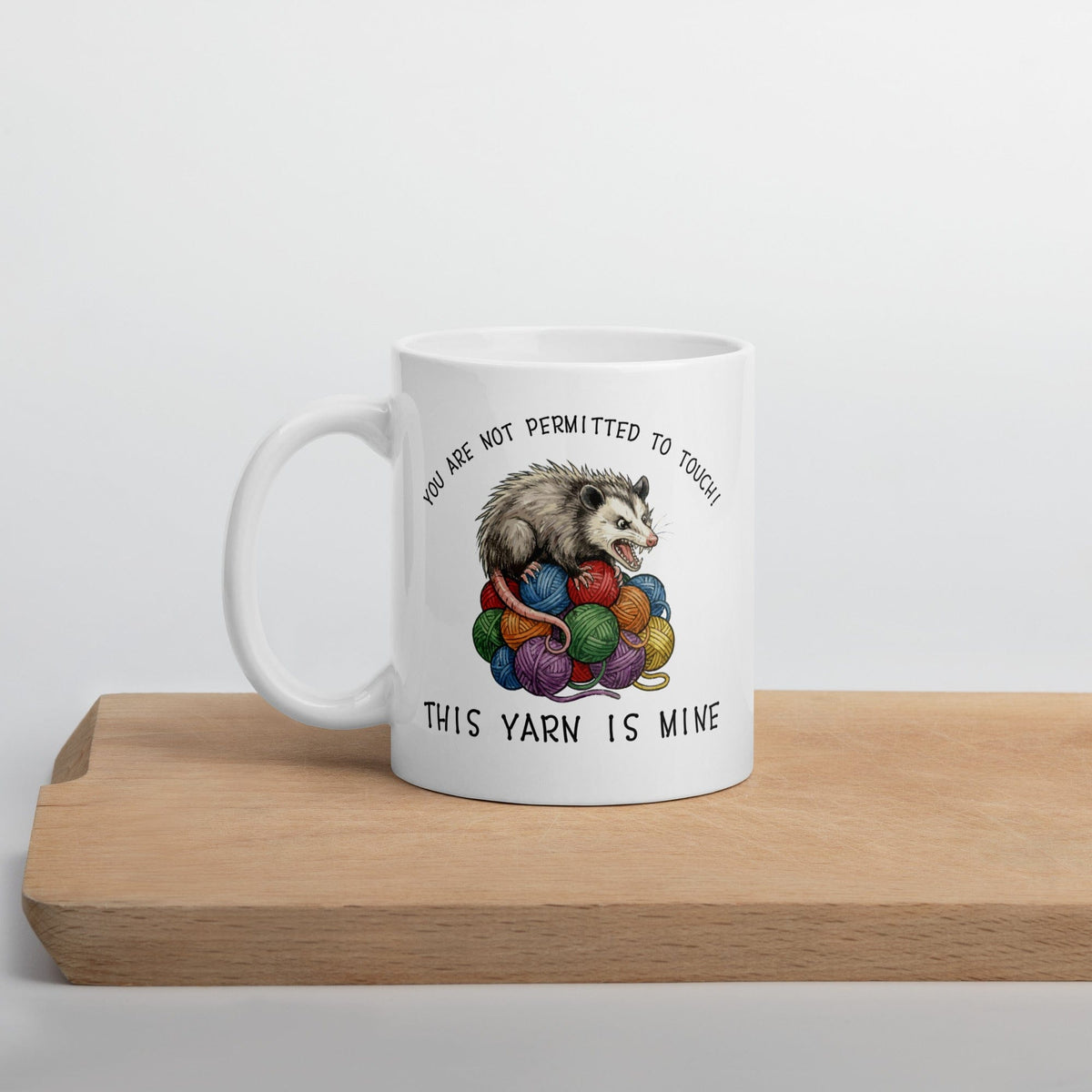 Hissing Yarn Possum Mug 11 oz