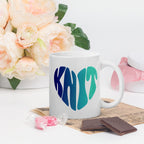 Knit Heart Blues Mug 11 oz