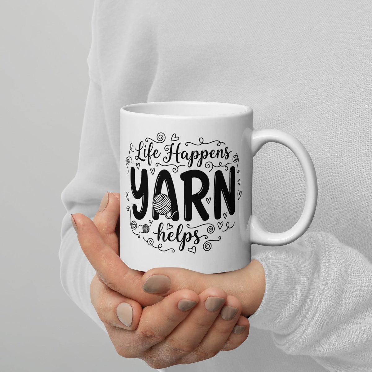 Life Happens, Yarn Helps Mug 11 oz