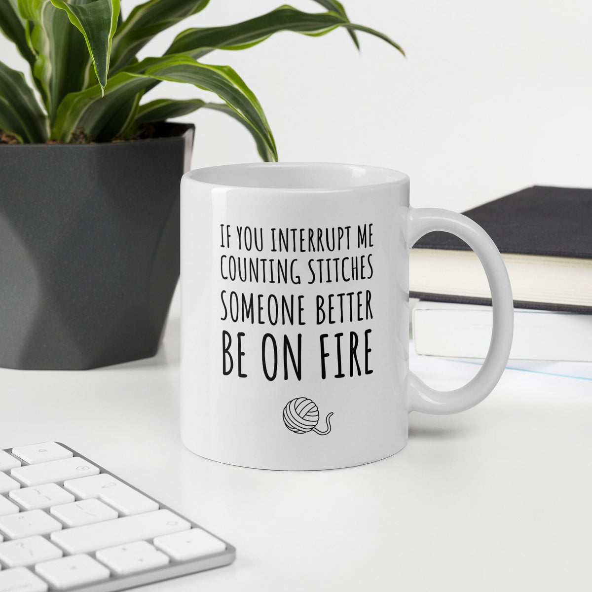 Counting Stitches Mug 15 oz