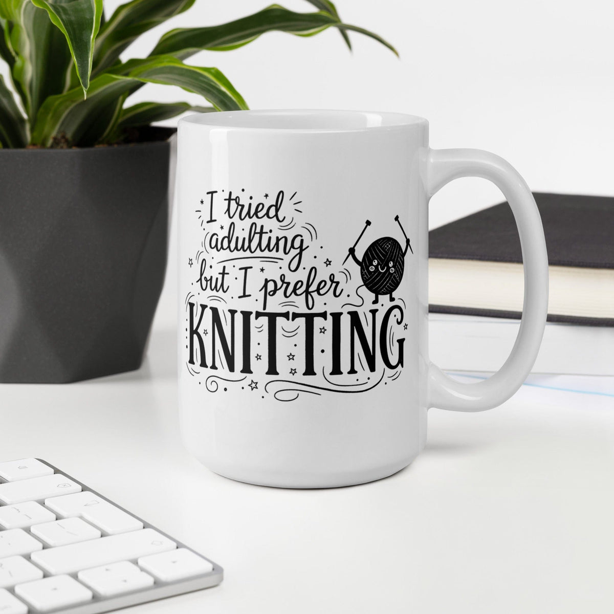 I Prefer Knitting Mug 15 oz