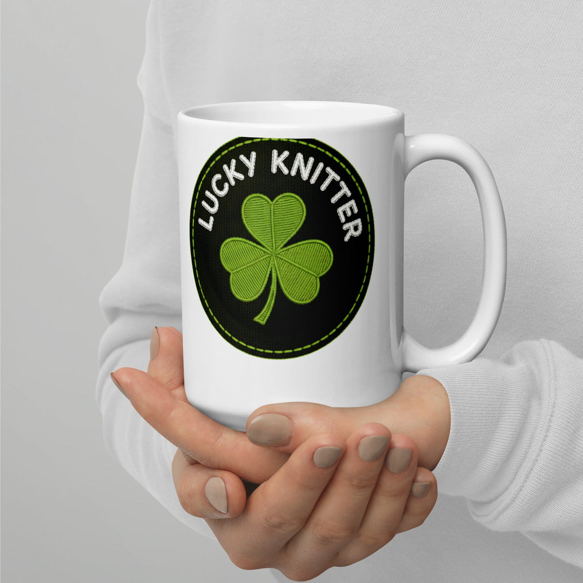 Lucky Knitter Mug 15 oz