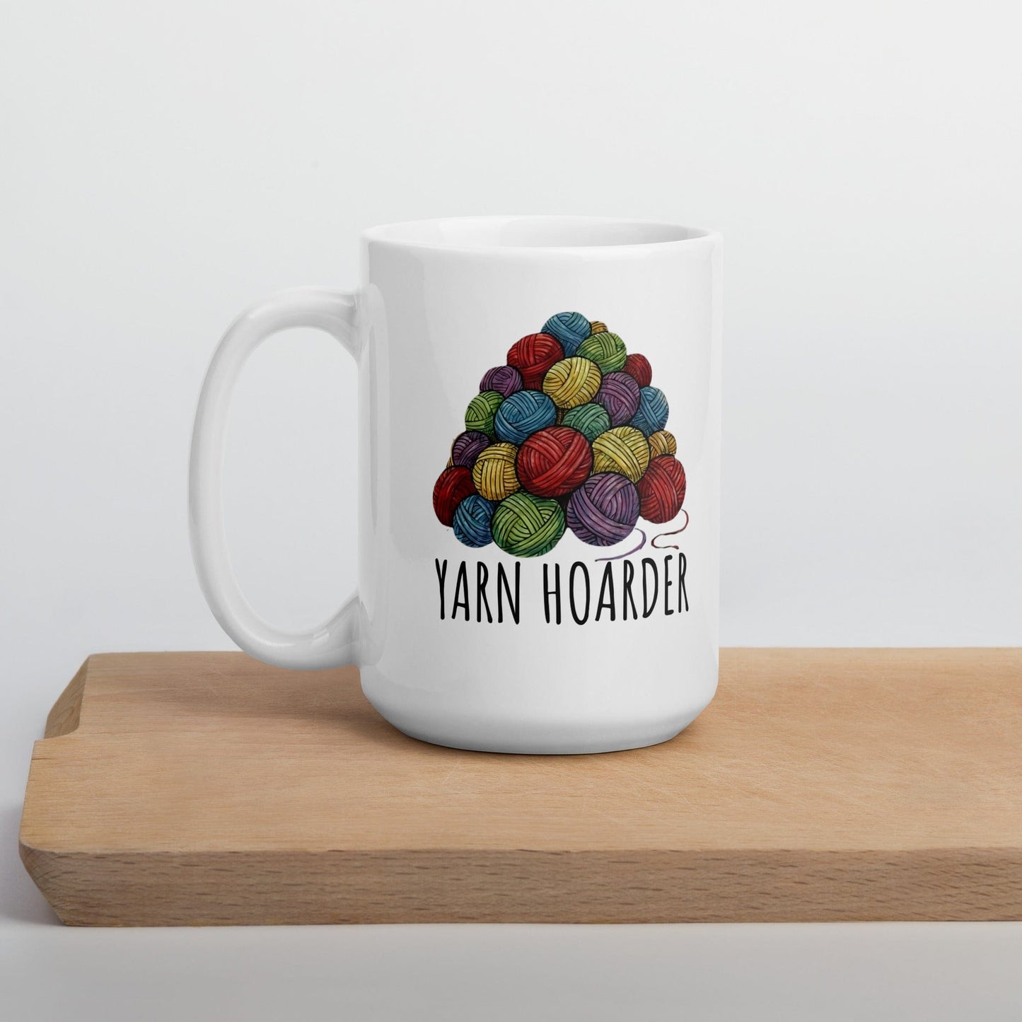 Yarn Hoarder Pile Mug 15 oz
