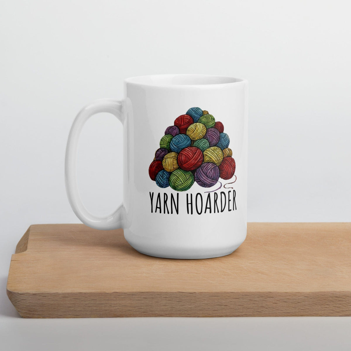 Yarn Hoarder Pile Mug 15 oz