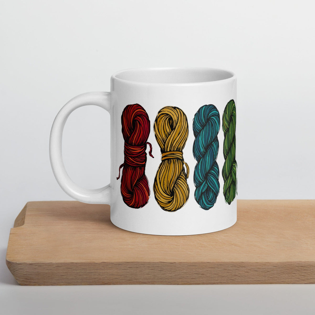4 Sketched Skeins Mug 20 oz