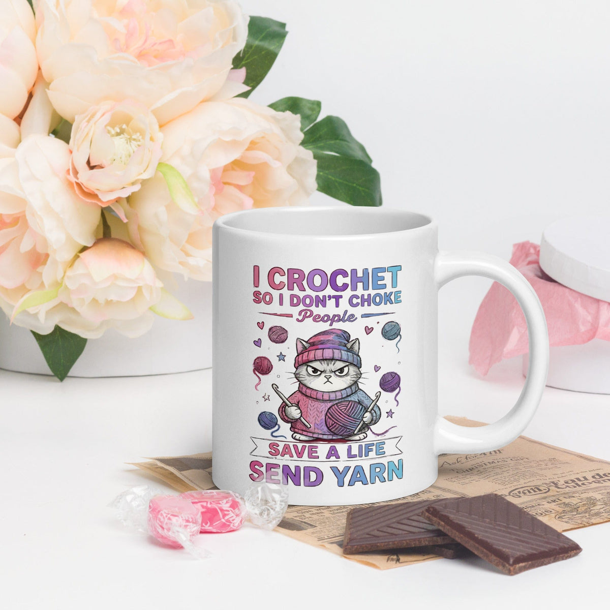 I Crochet So I Don't Choke People Mug 20 oz