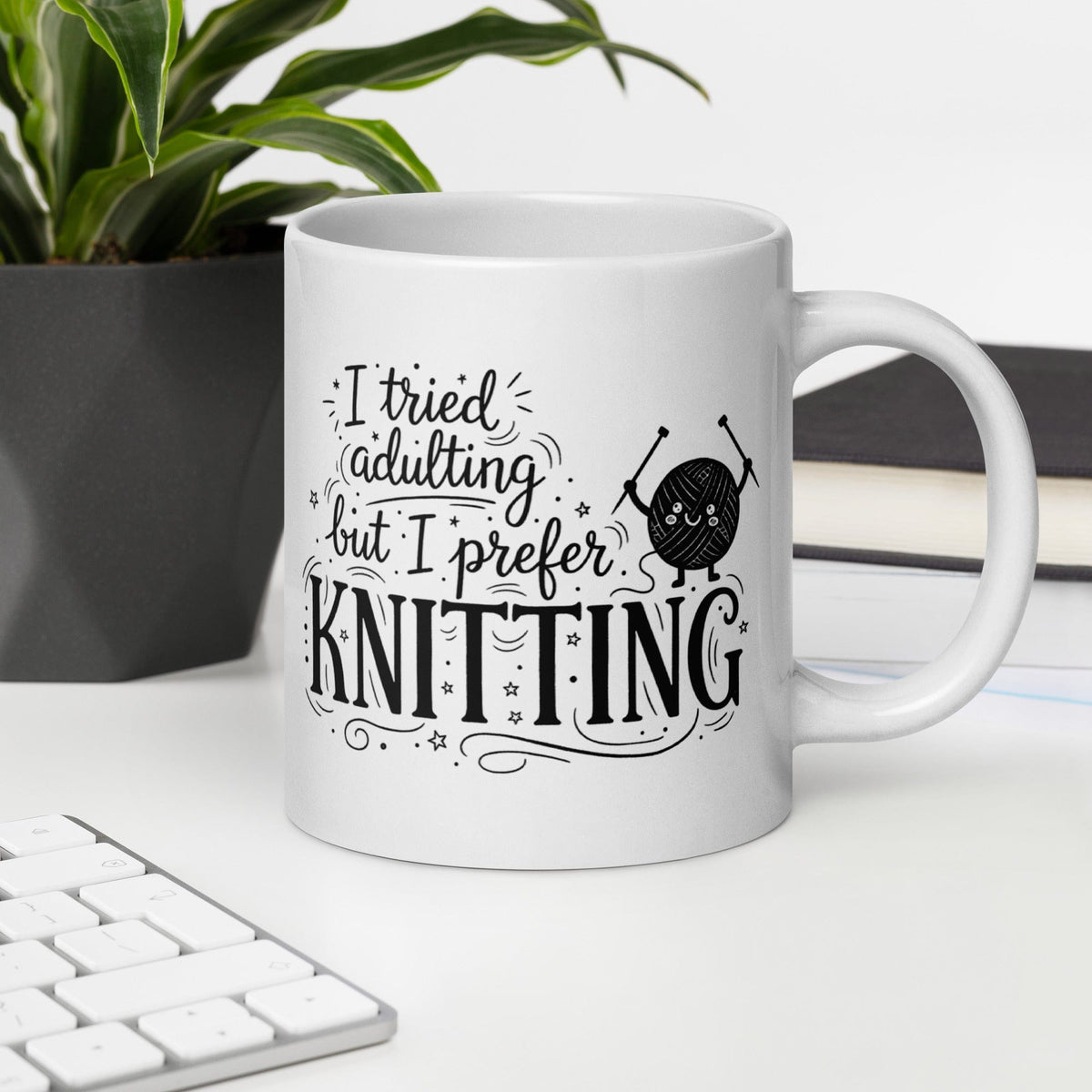 I Prefer Knitting Mug 20 oz