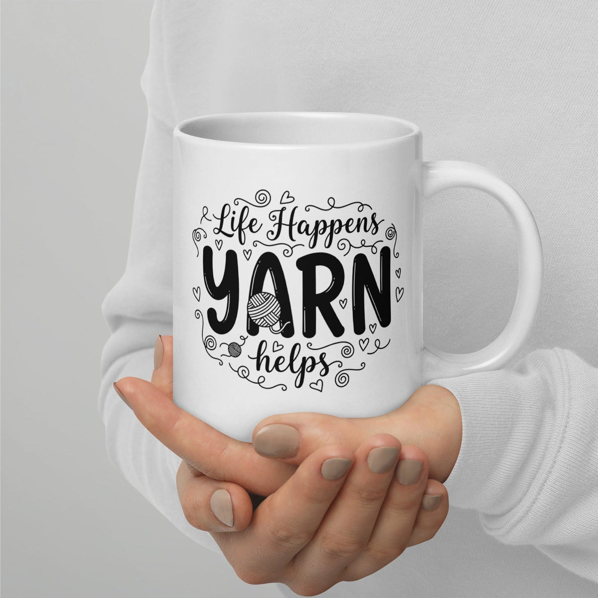 Life Happens, Yarn Helps Mug 20 oz