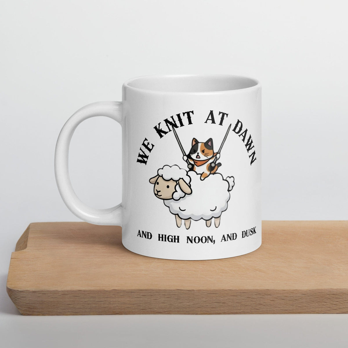 We Knit At Dawn Mug 20 oz