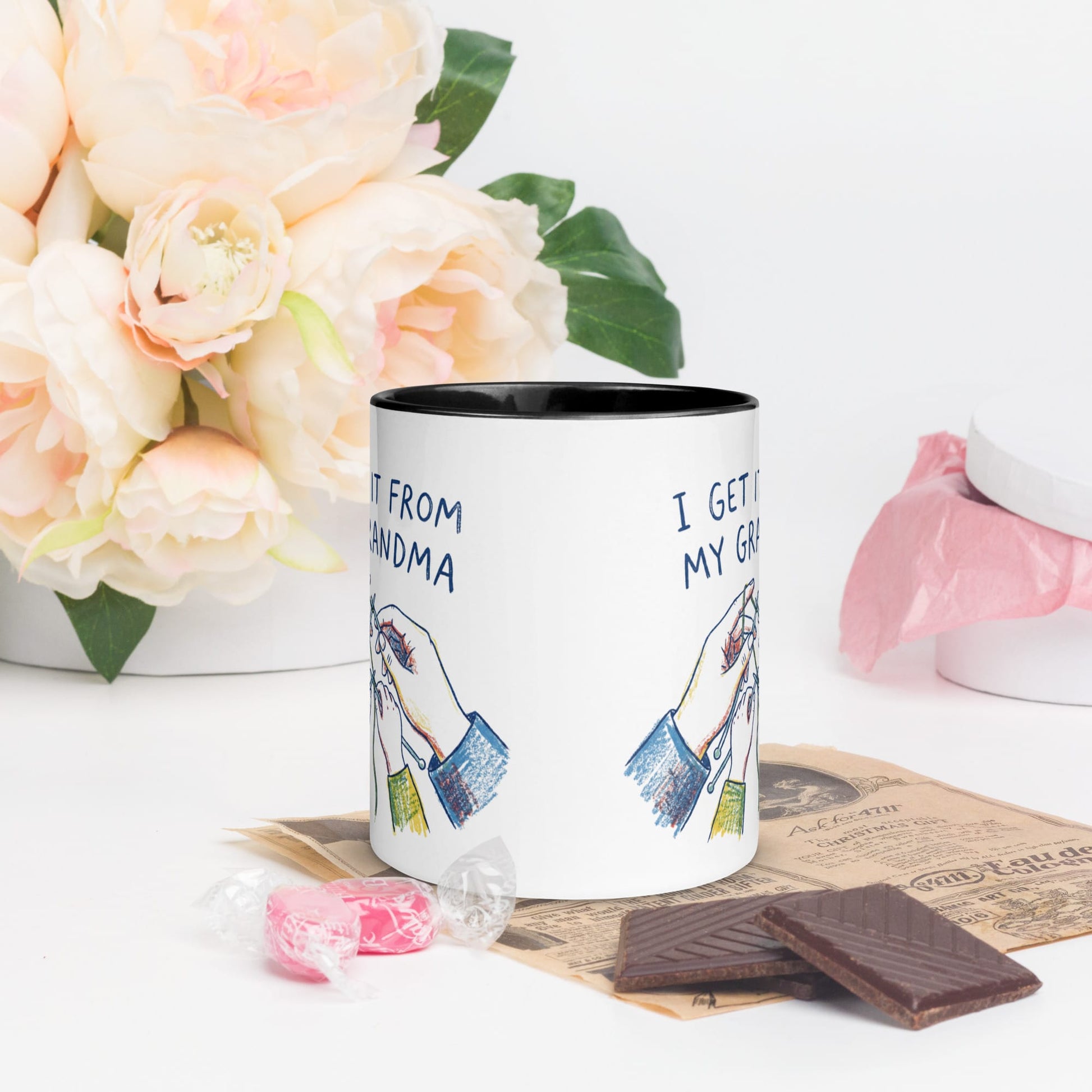 I Get It From My Grandma Mug Black / 11 oz