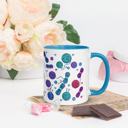 Generational Knitting Mug Blue / 11 oz