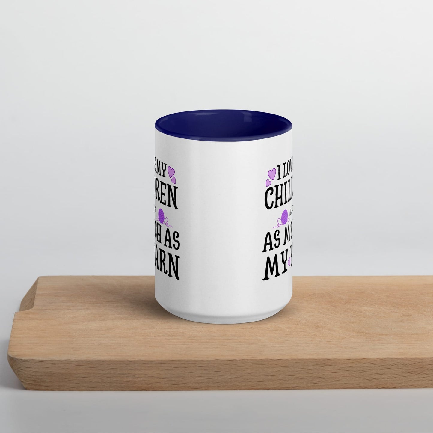 I Love My Children Mug Dark Blue / 15 oz