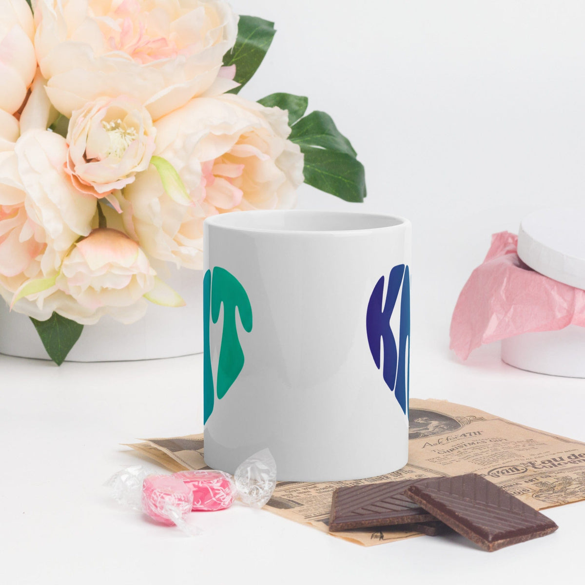 Knit Heart Blues Mug