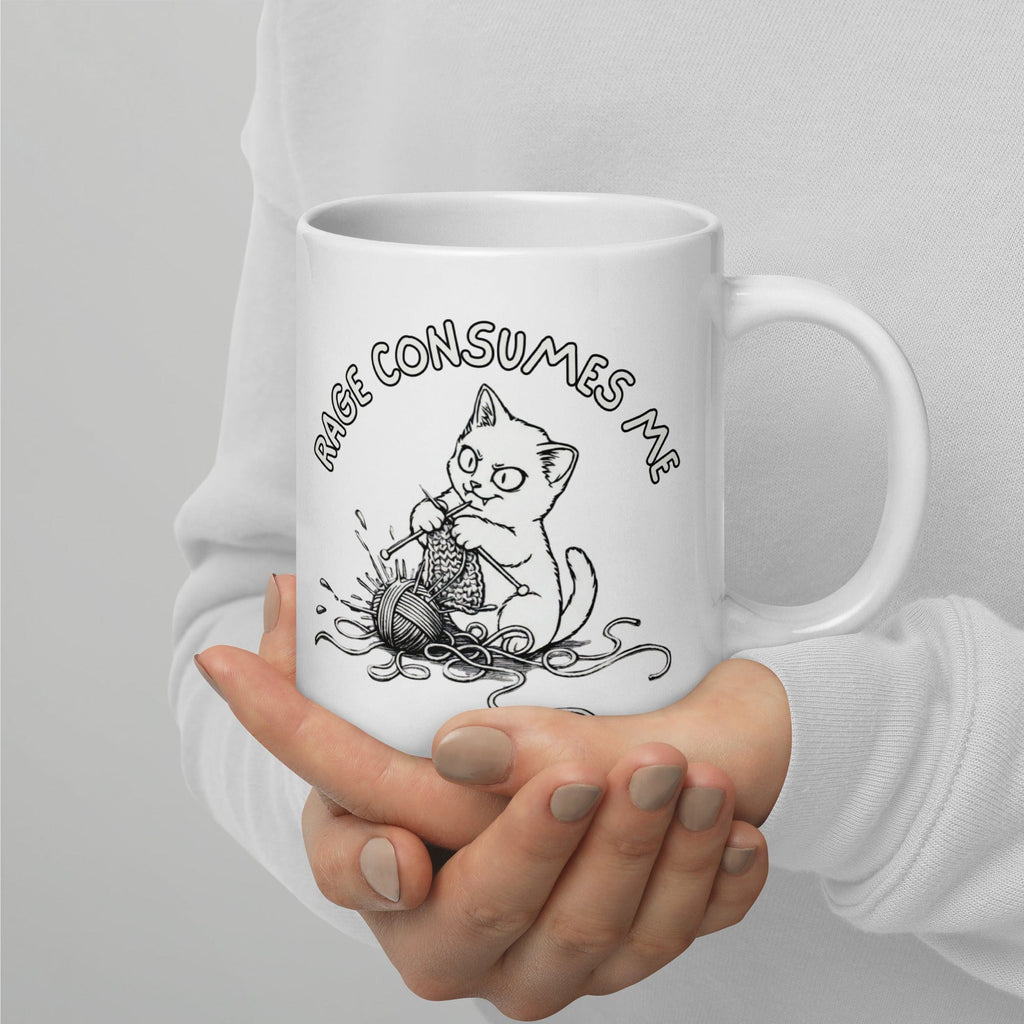 Knitting Rage Consumes Me Mug