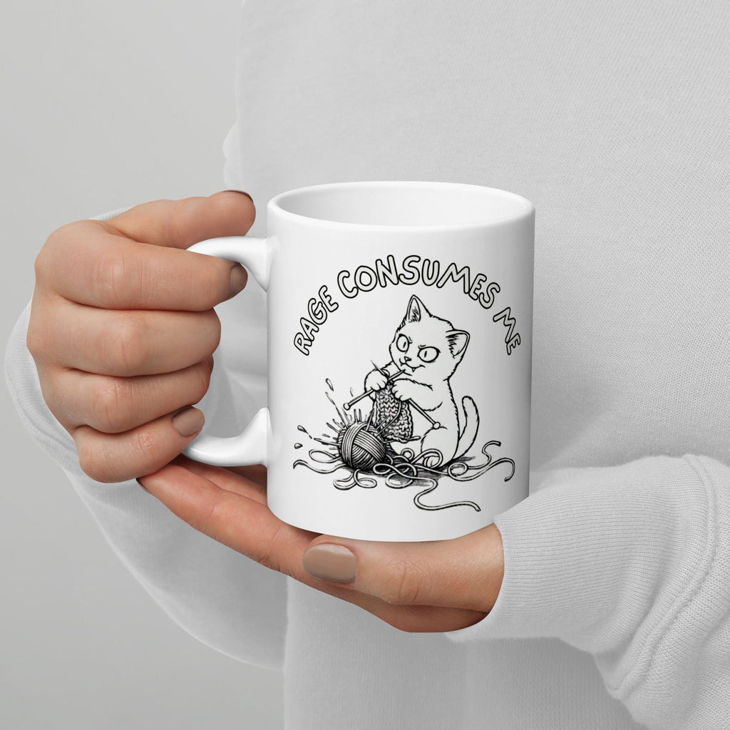 Knitting Rage Consumes Me Mug
