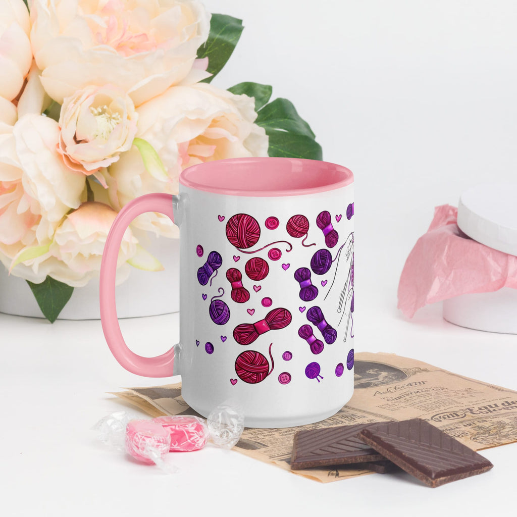Generational Knitting Mug Pink / 11 oz