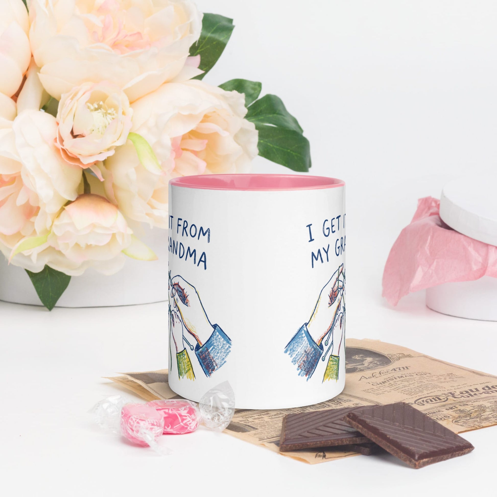 I Get It From My Grandma Mug Pink / 11 oz