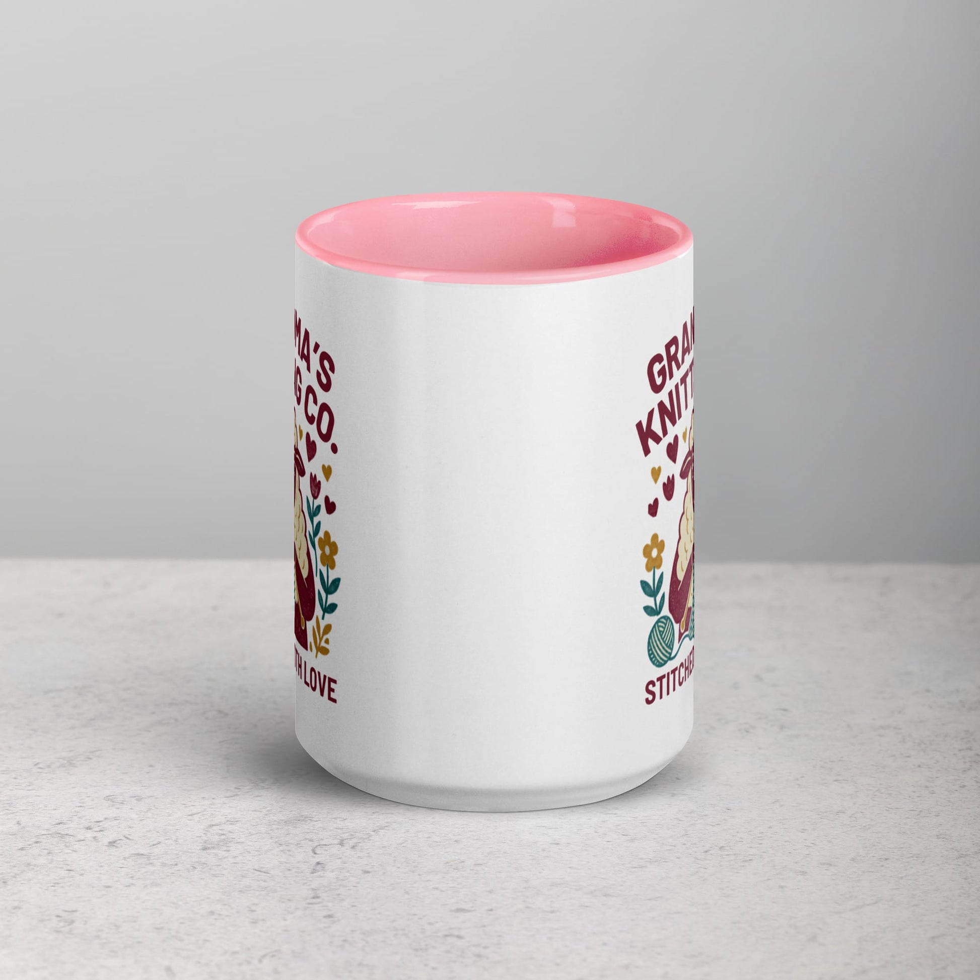 Grandma's Knitting Co. Mug Pink / 15 oz