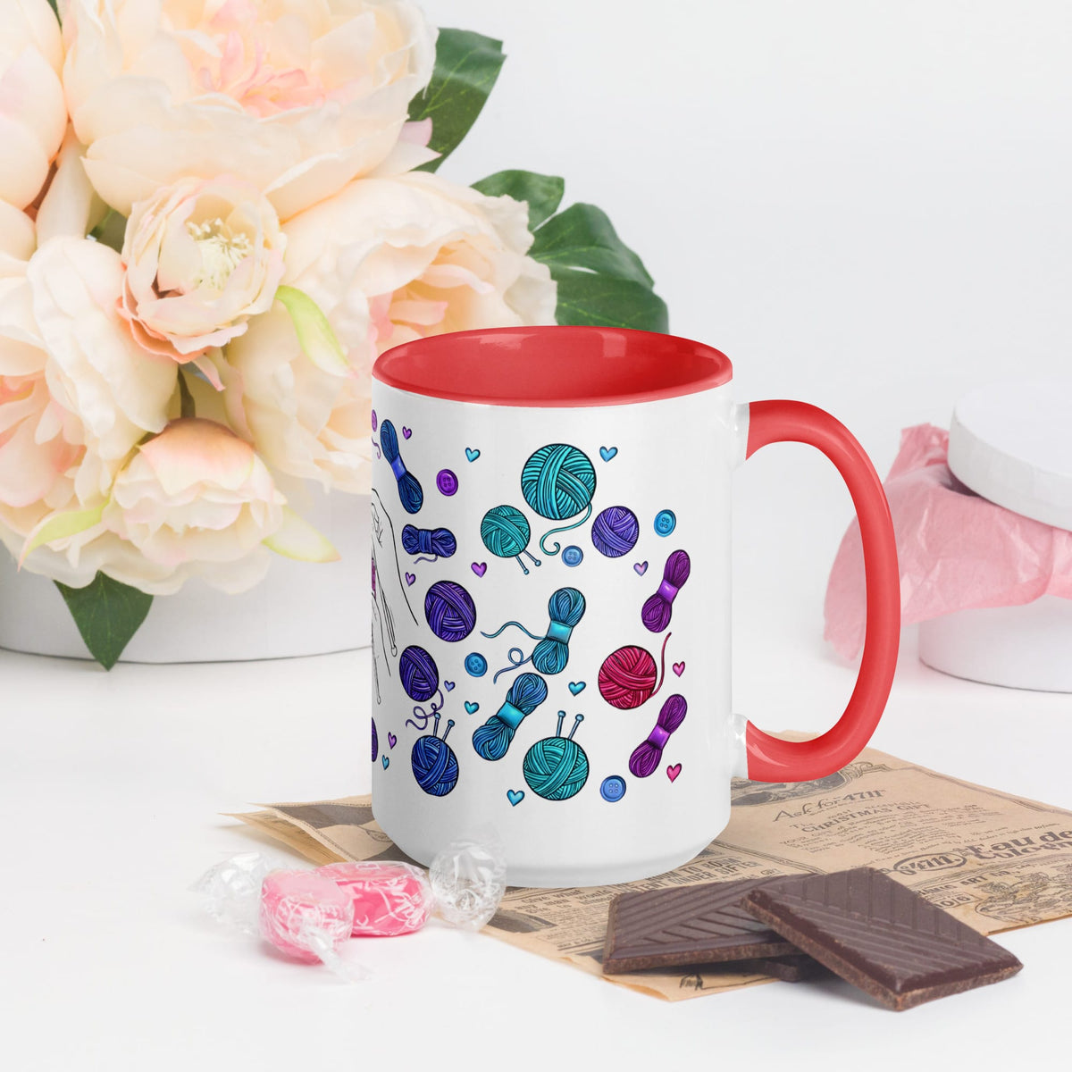 Generational Knitting Mug Red / 11 oz