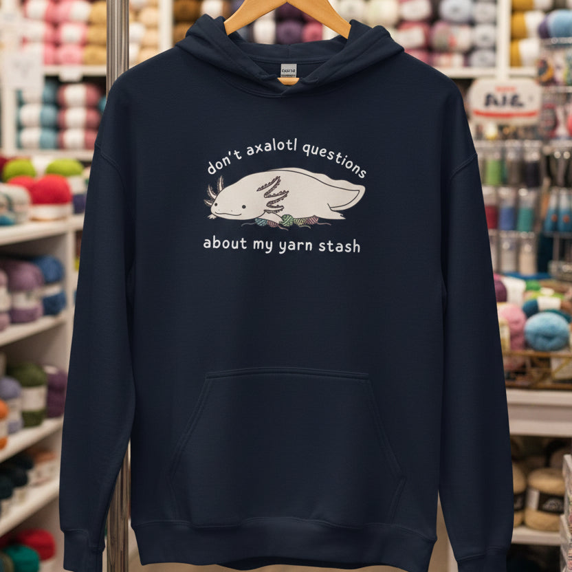 Axolotl Questions Hoodie Navy / S