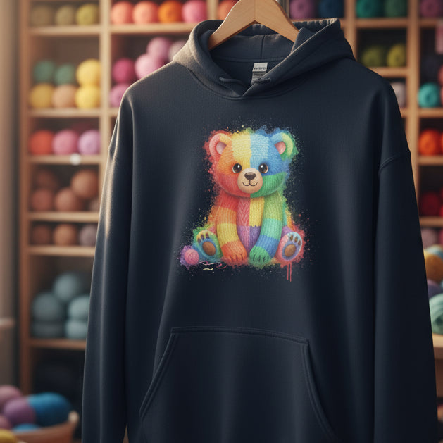 Bear Dye Splash Hoodie Navy / S