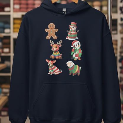 Christmas Knit Hoodie Navy / S