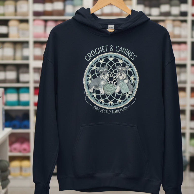Crochet & Canines Hoodie Navy / S