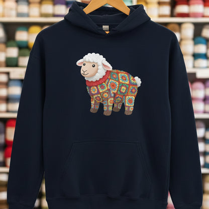 Crochet Sheep Hoodie Navy / S