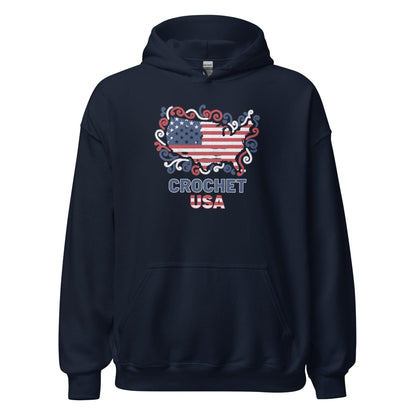 Crochet USA Hoodie Navy / S