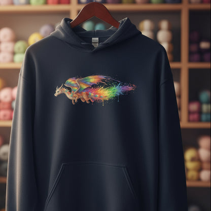 Dragon Flight Dye Splash Hoodie Navy / S