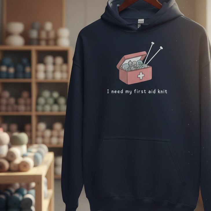 First Aid Knit Hoodie Navy / S