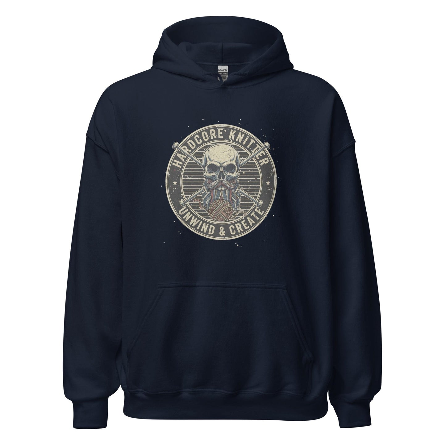 Hardcore Knitter Hoodie Navy / S