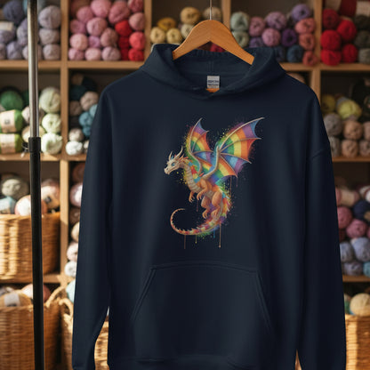 Hover Dragon Dye Splash Hoodie Navy / S
