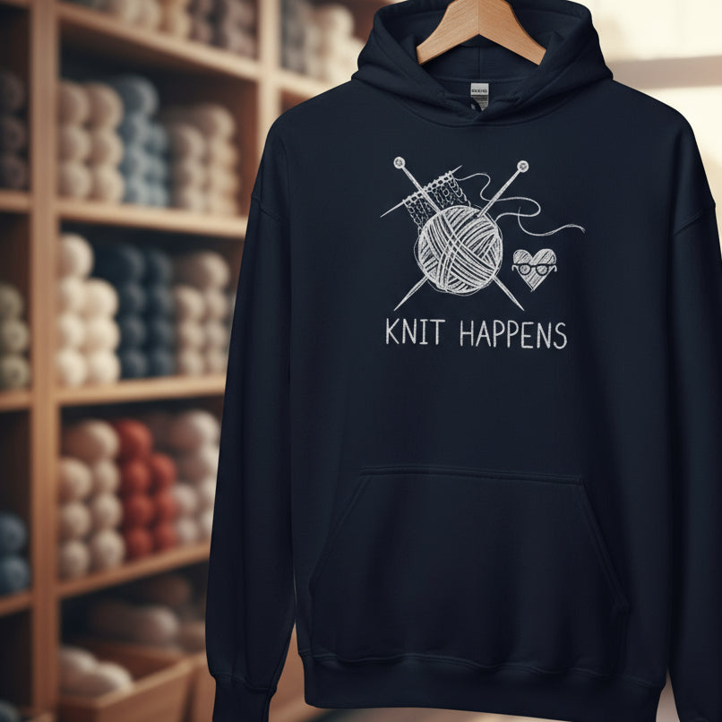 Knit Happens Sketch Hoodie Navy / S