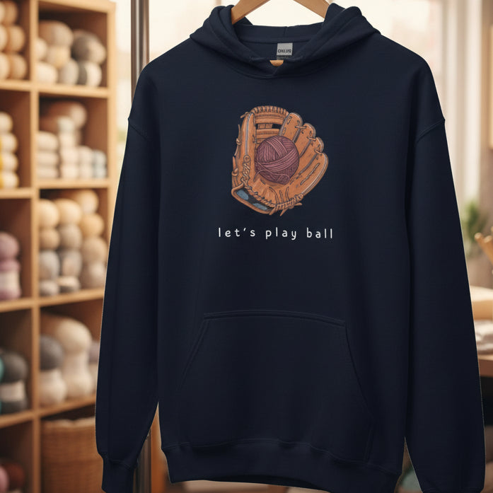 Lets Play Ball Hoodie Navy / S