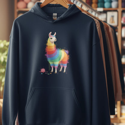 Llama Dye Splash Hoodie Navy / S