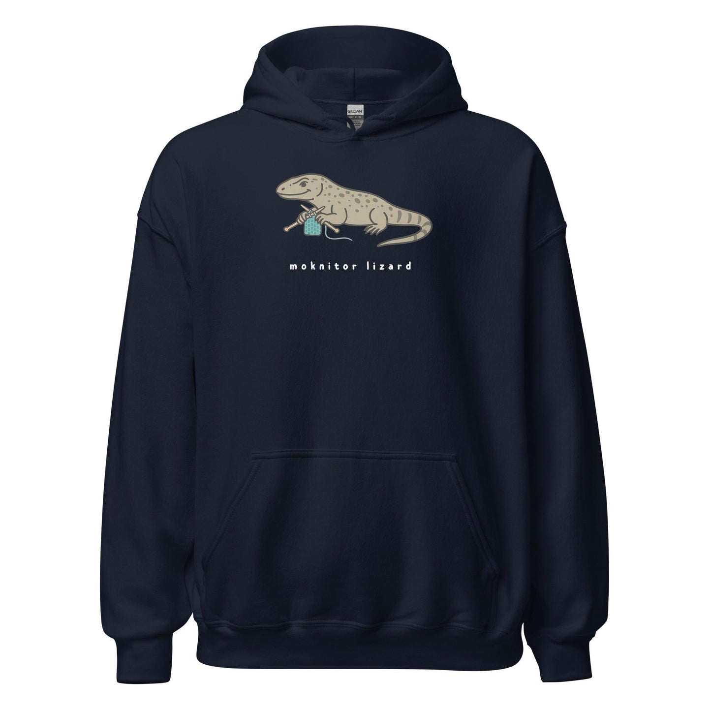 Moknitor Lizard Hoodie Navy / S