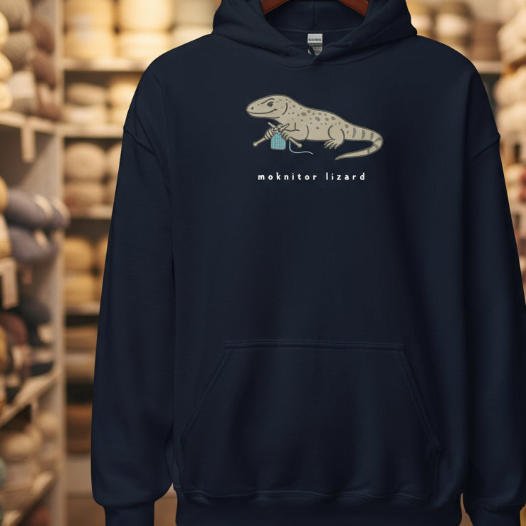Moknitor Lizard Hoodie Navy / S