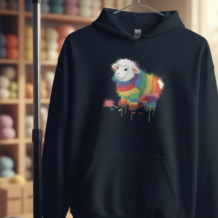 Sheep Dye Splash Hoodie Navy / S