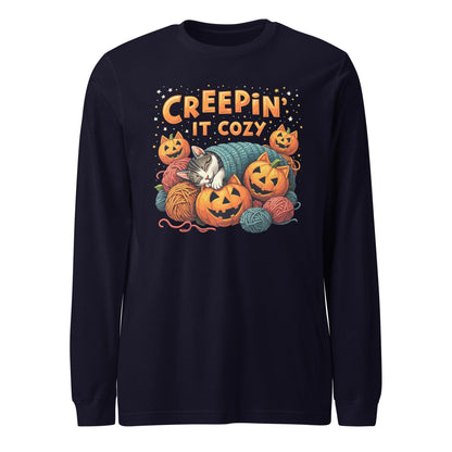 Creepin' It Cozy Long Sleeve Tee Navy / XS
