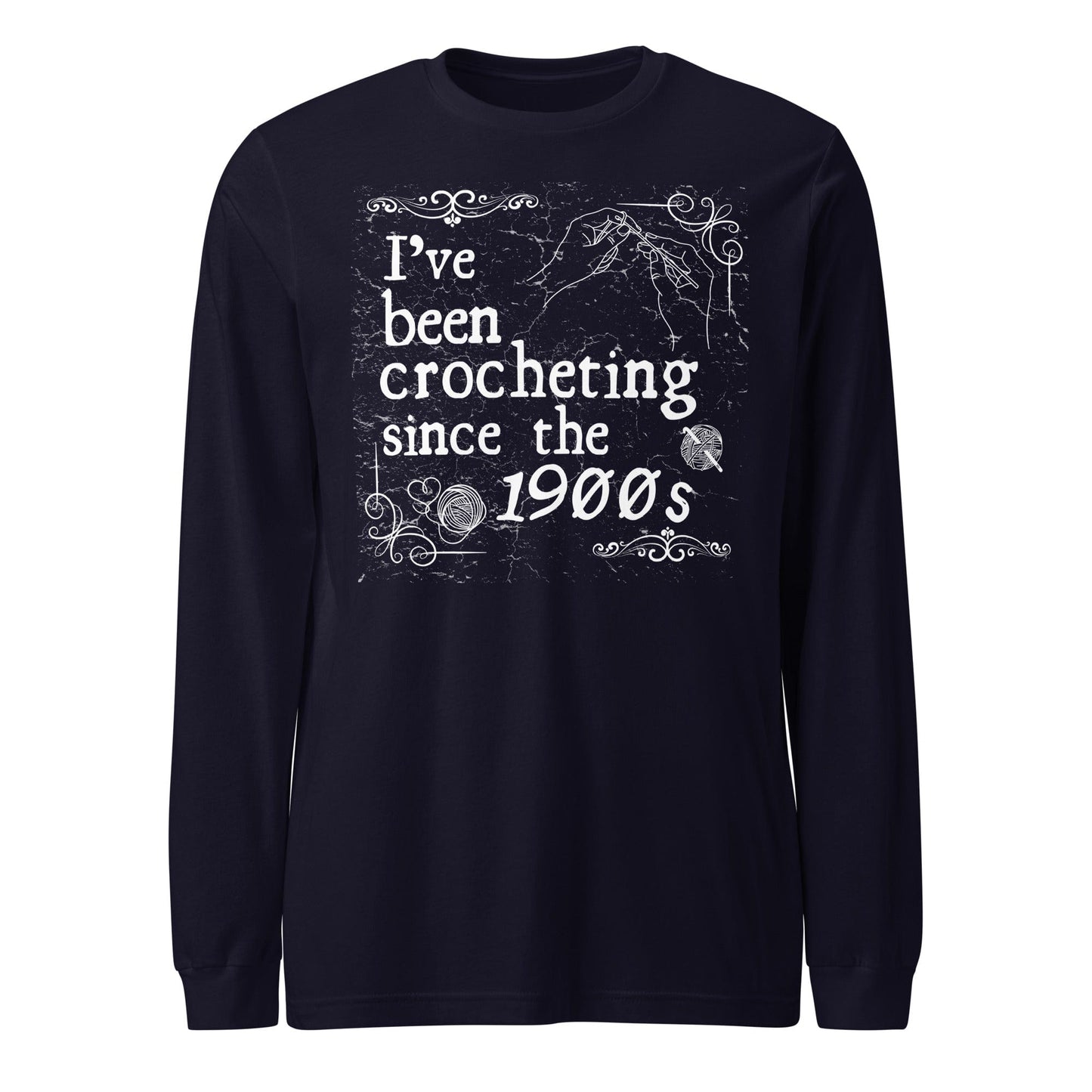 Crocheting Since the 1900s Long Sleeve Tee Navy / XS