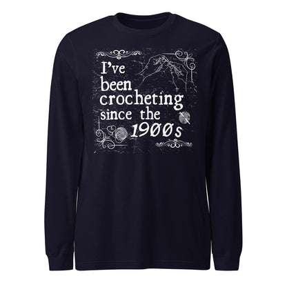 Crocheting Since the 1900s Long Sleeve Tee Navy / XS