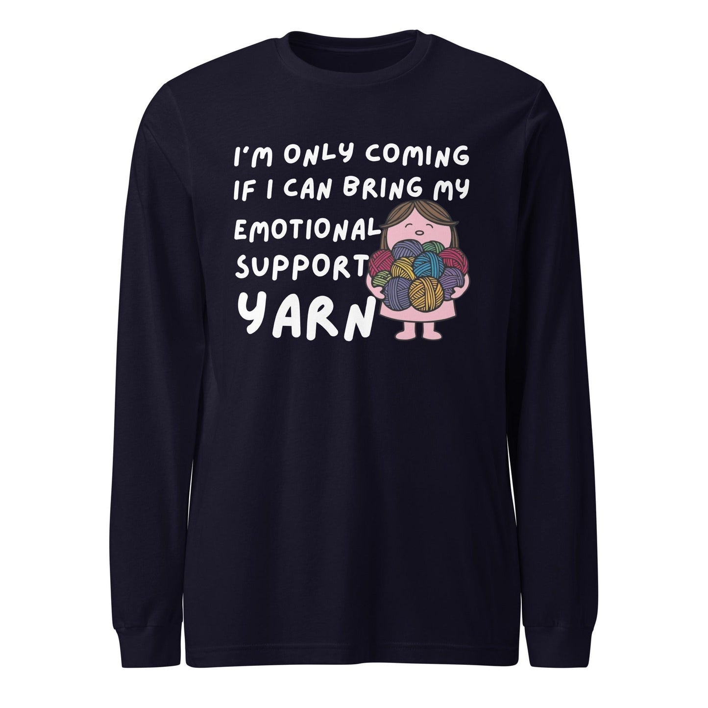 Emotional Support Long Sleeve Tee Navy / XS