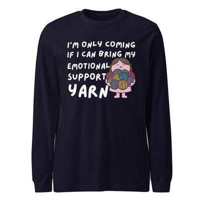 Emotional Support Long Sleeve Tee Navy / XS