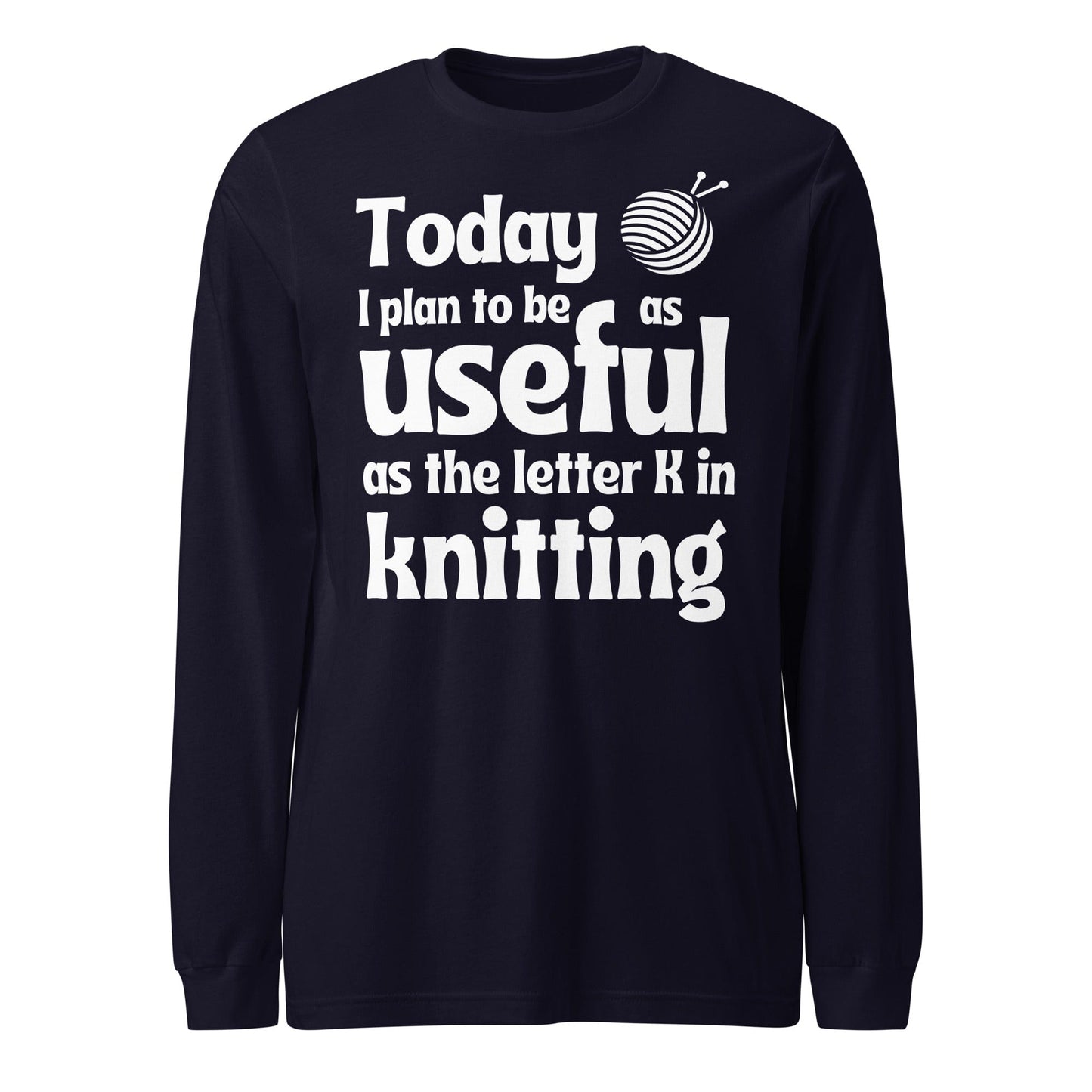 K in Knitting Long Sleeve Tee Navy / XS