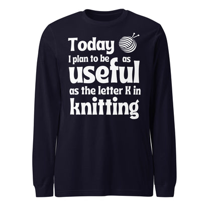 K in Knitting Long Sleeve Tee Navy / XS