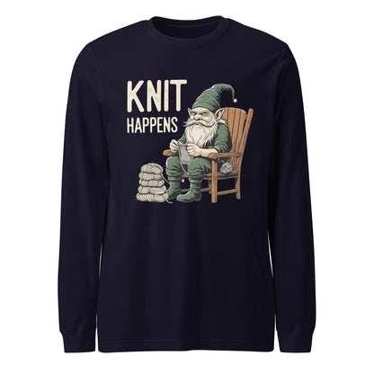 Knit Happens Long Sleeve Tee Navy / XS